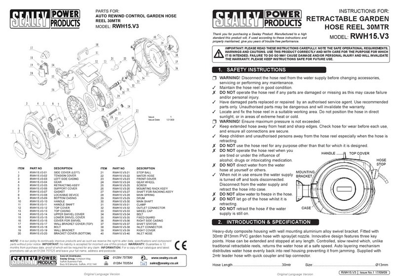 Sealey RWH15.V3 User manual
