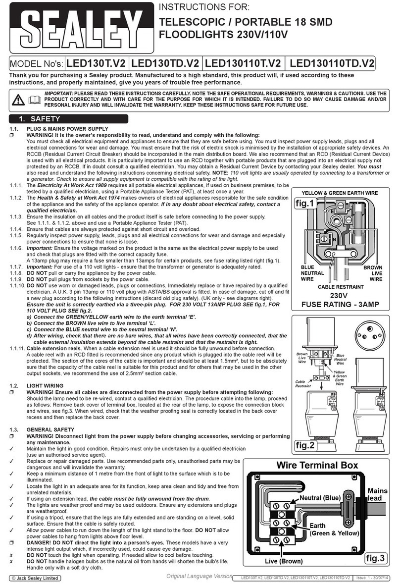 Sealey LED130T.V2 User manual Sealey LED130T.V2 User manual