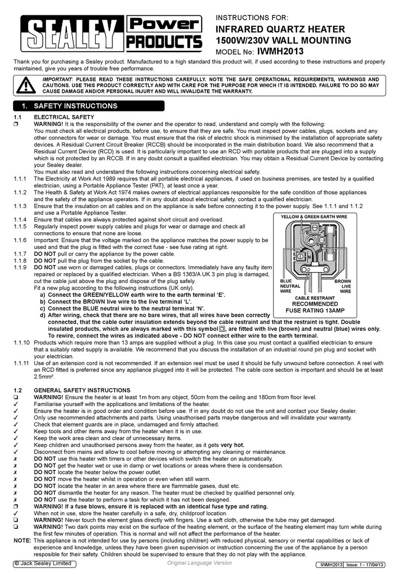 Sealey IWMH2013 instructions