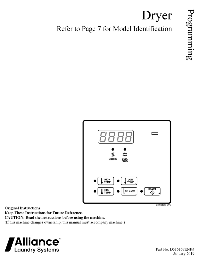 Alliance Laundry Systems BDEBCAGS173TN01 User manual
