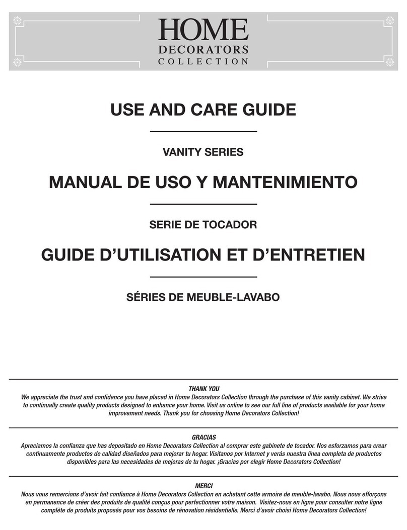Home Decorators Collection Vanity Series Use and care guide Home Decorators Collection Vanity Series Use and care guide