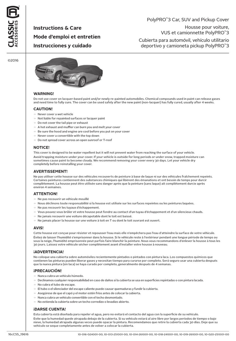 Classic Accessories PolyPRO 3 Instructions & Care Classic Accessories PolyPRO 3 Instructions & Care