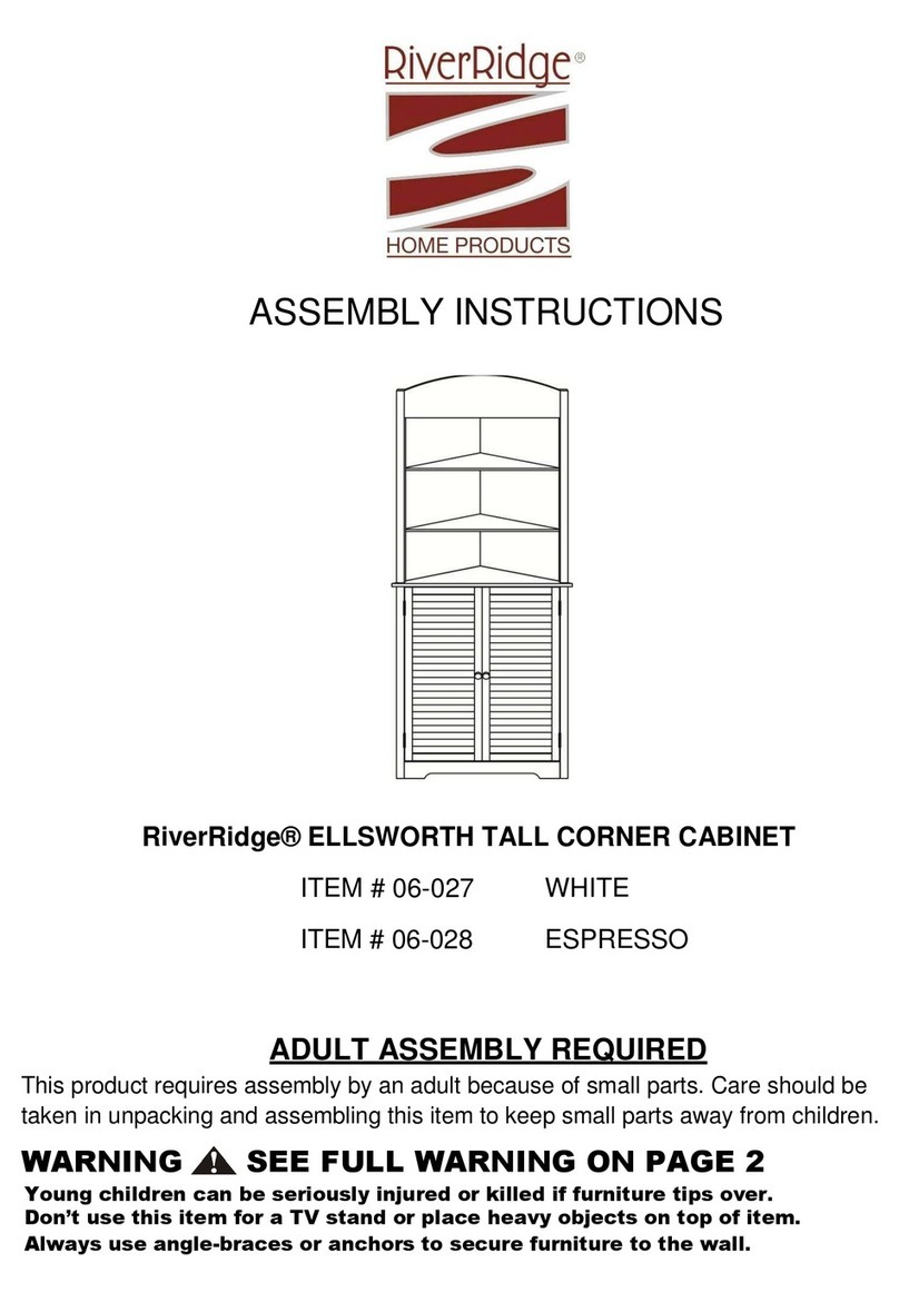 RiverRidge Ellsworth Tall Corner Cabinet 06-027 User manual RiverRidge Ellsworth Tall Corner Cabinet 06-027 User manual
