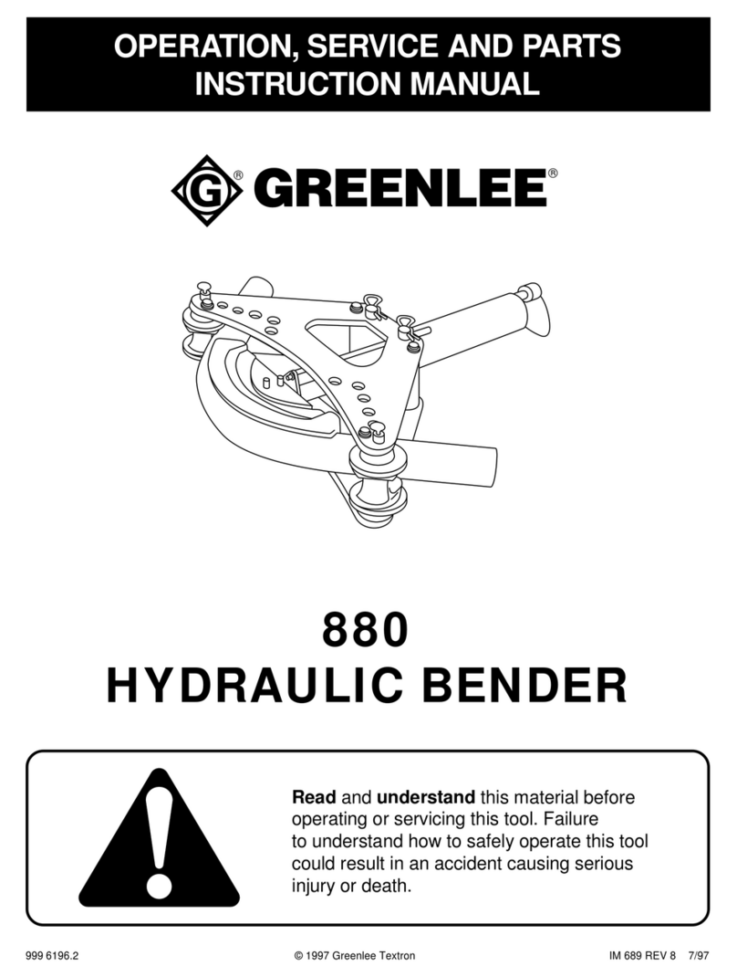 GREENLINE 880 Operation, service and parts instruction manual