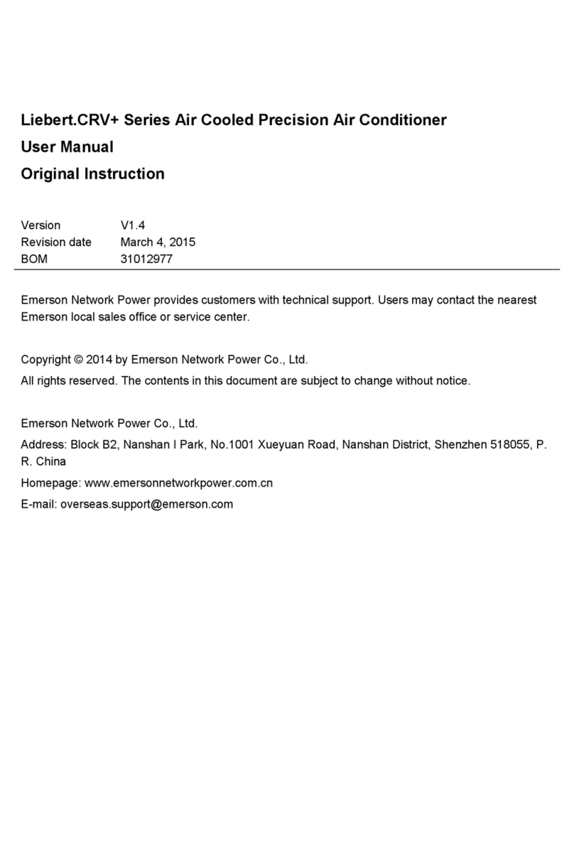 Emerson Liebert.CRV+ Series User manual