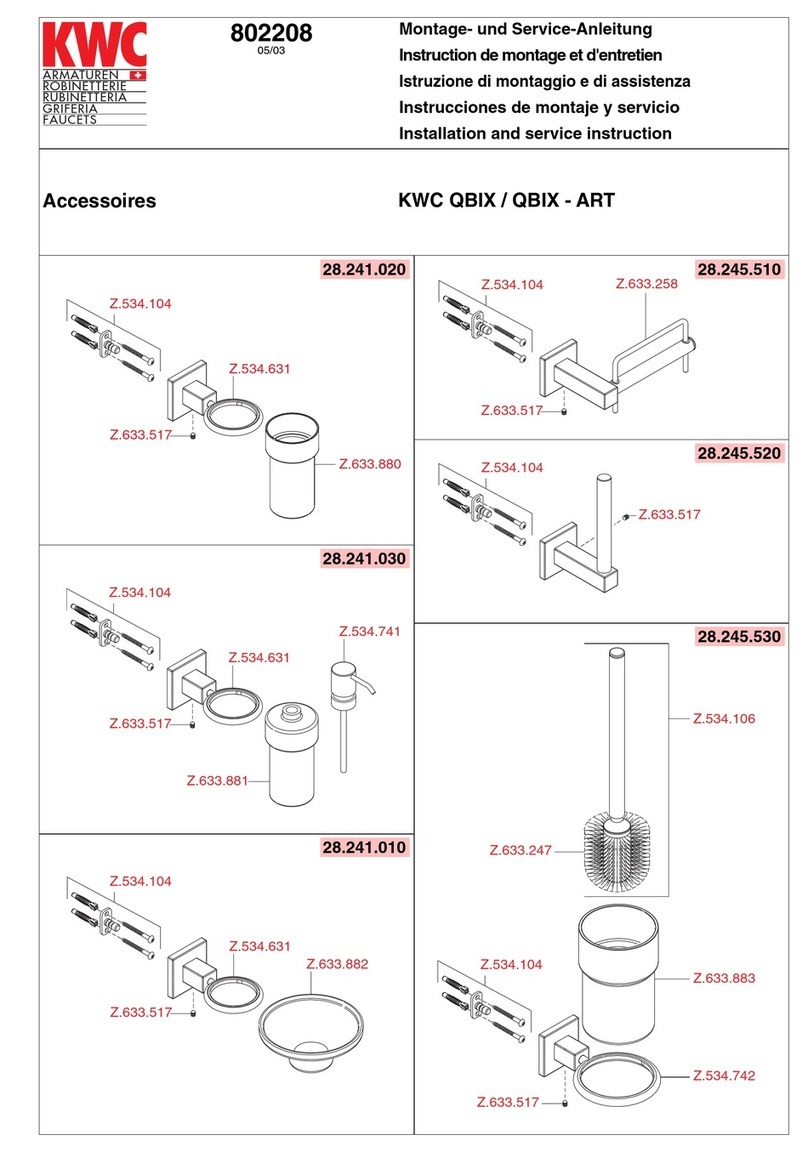 KWC QBIX Installation and service instruction