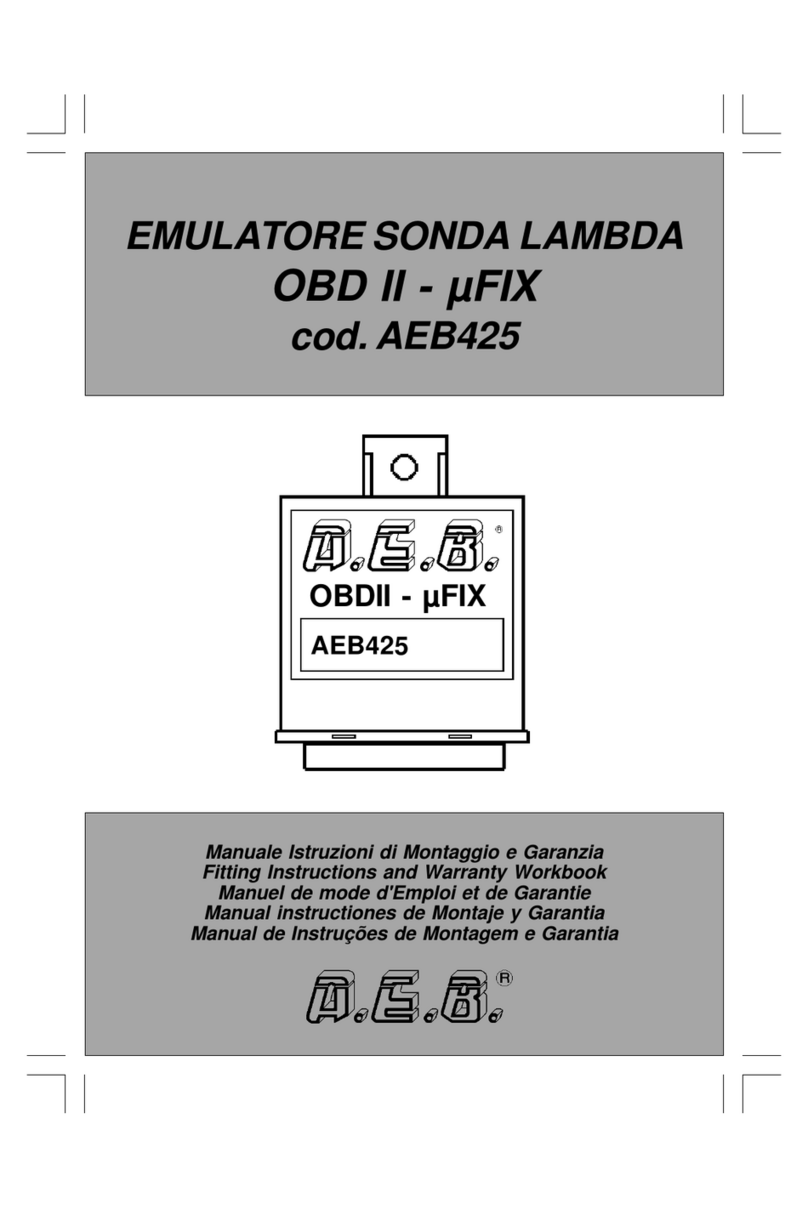 A.E.B. AEB425 Fitting Instructions and Warranty Workbook