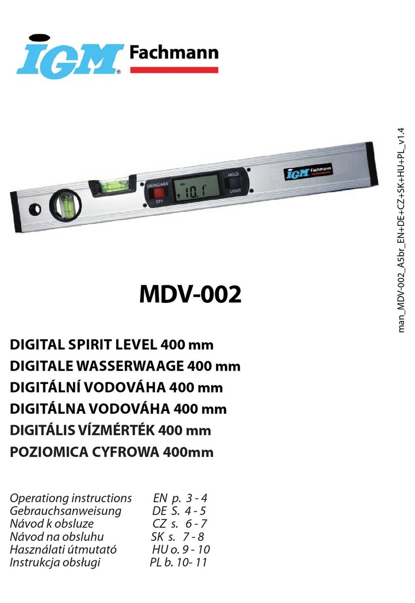 IGM Fachmann MDV-002 Operationg instructions