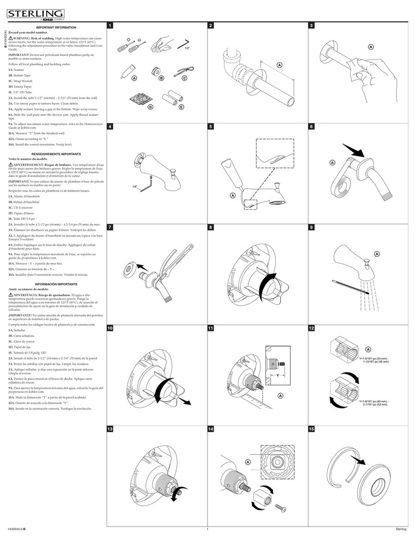 Kohler Sterling TS27370-4G User manual