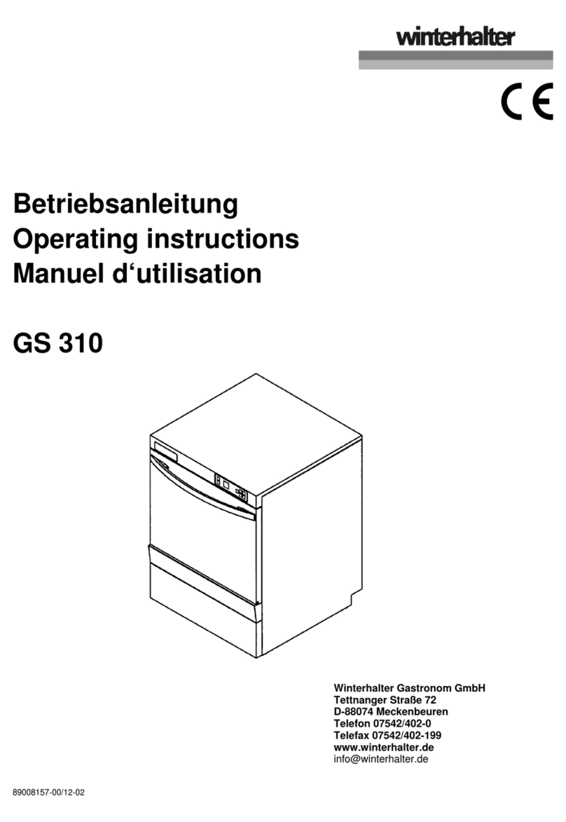 Winterhalter GS 310 operating instructions