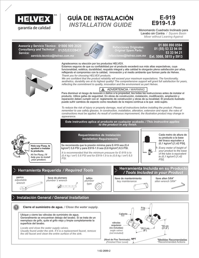 Helvex E-919 installation guide Helvex E-919 installation guide