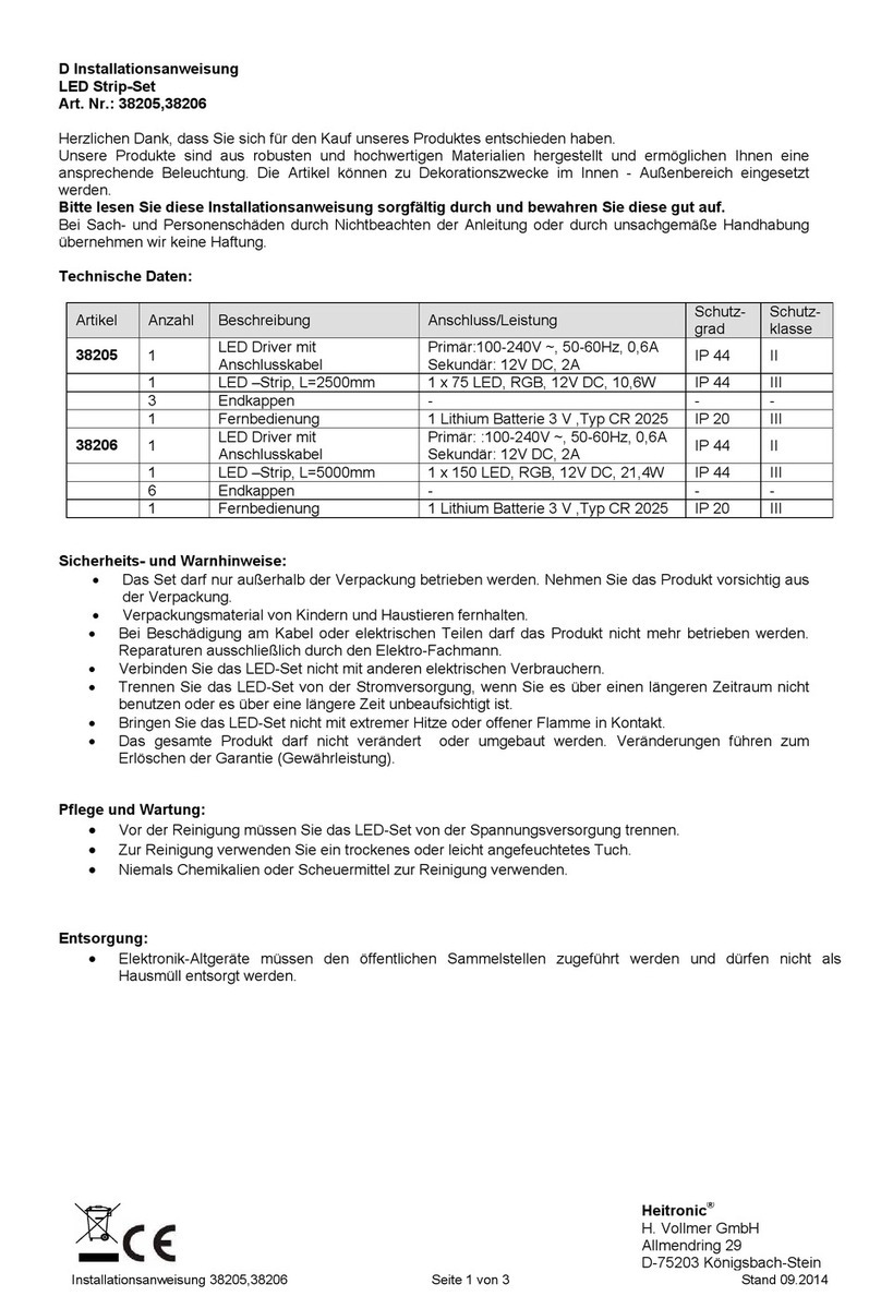Heitronic 38205 installation instructions