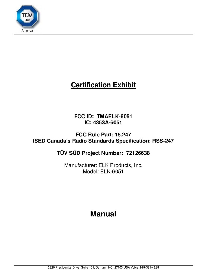 Elk Products ELK-6051 manual