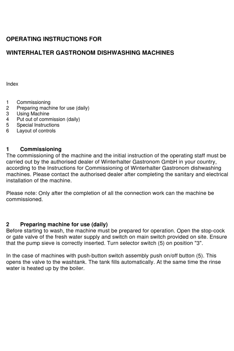 Winterhalter Gastronom GS 7 operating instructions