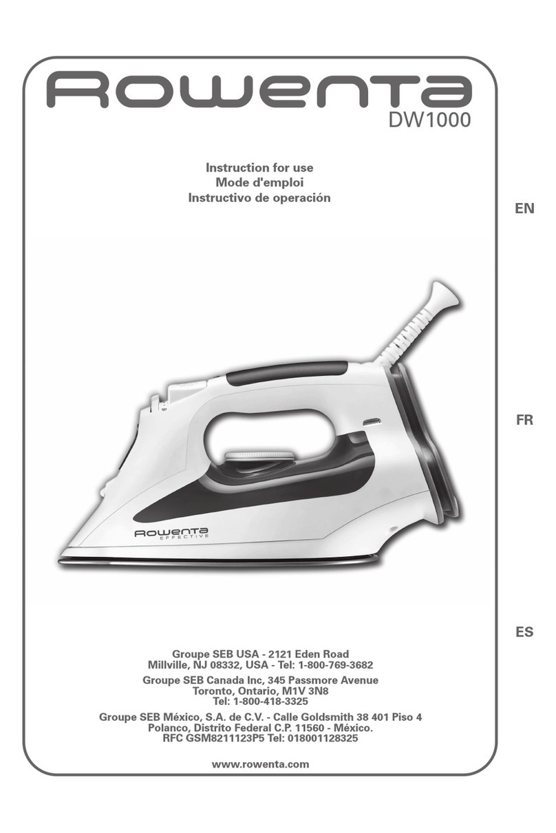 Rowenta DW1000 Instructions for use