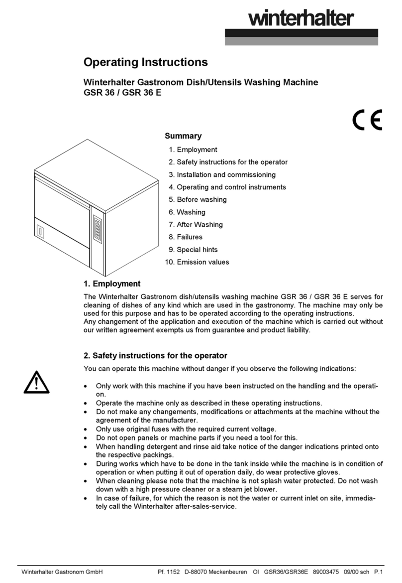 Winterhalter GSR 36 User manual Winterhalter GSR 36 User manual