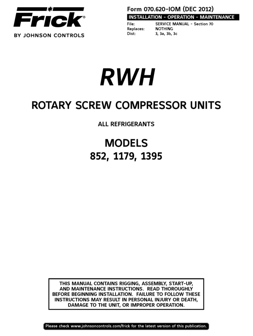 Johnson Controls Frick 852 manual