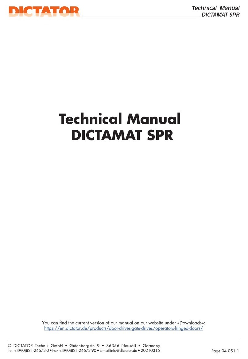 Dictator DICTAMAT SPR User manual