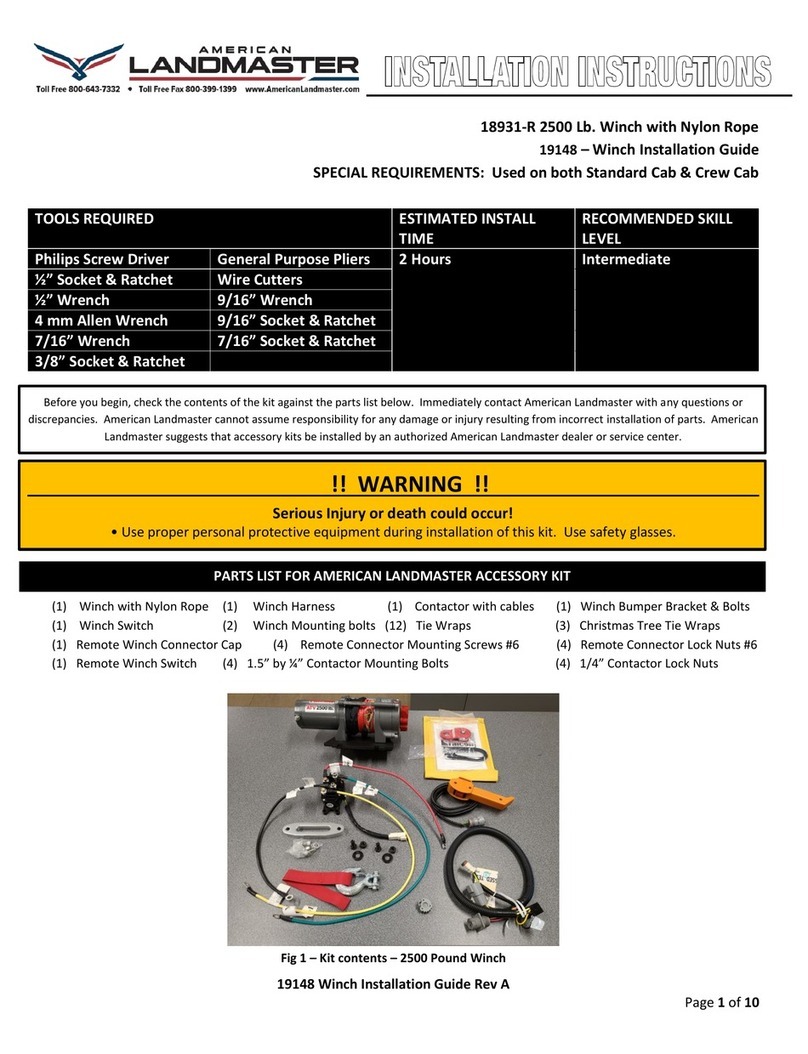 American Landmaster 18931-R User manual