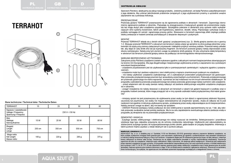 AQUA SZUT TERRAHOT instruction manual