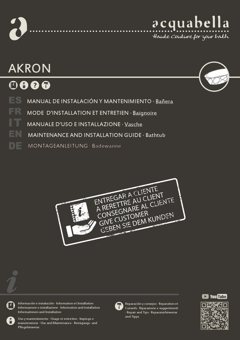 Acquabella AKRON Maintenance and installation guide