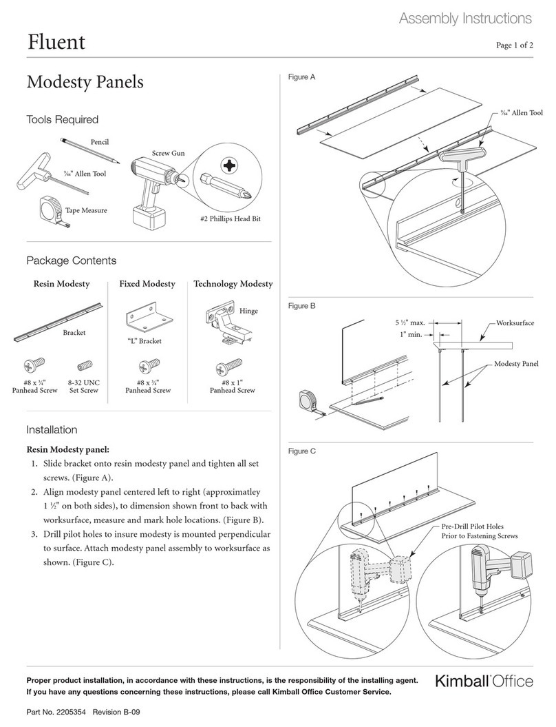 Kimball Office Fluent Assembly instructions