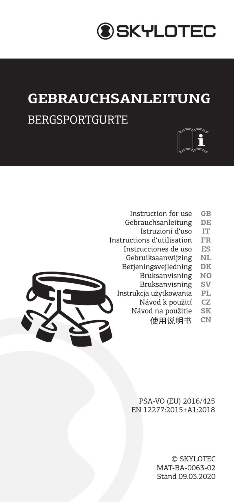 SKYLOTEC ADULT Instructions for use