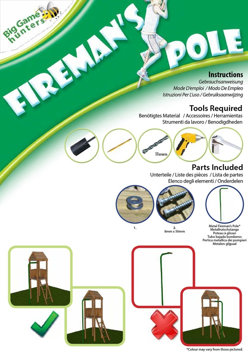 Big Game hunters FIREMAN'S POLE instructions