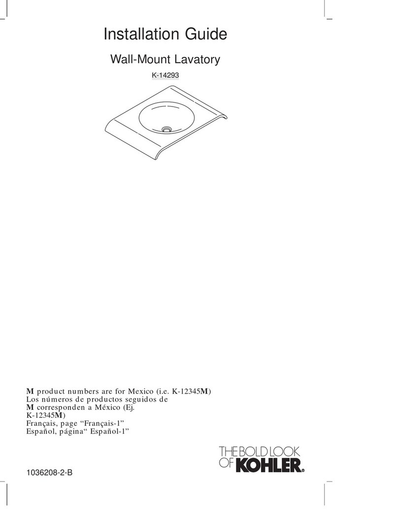 Kohler Tableau K-14293 User manual