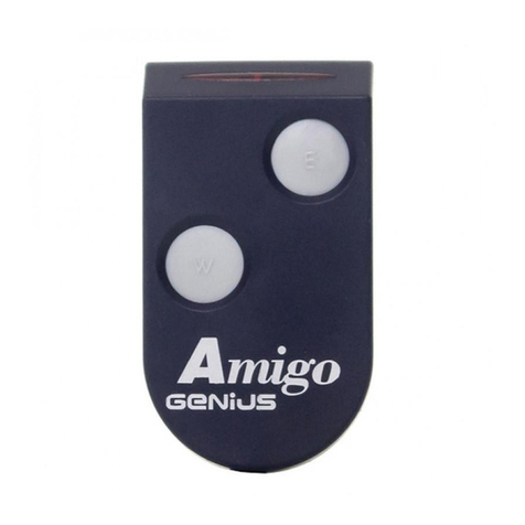 Remote Control GENIUS JA 332 Programming manual