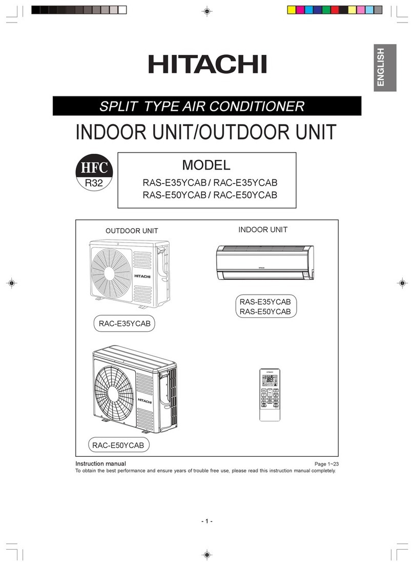 Hitachi RAS-E35YCAB User manual