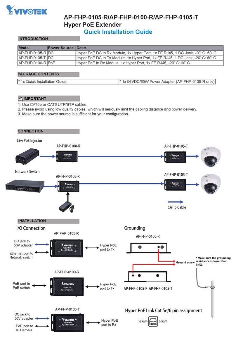 Vivotek AP-FHP-0105-R Quick installation guide
