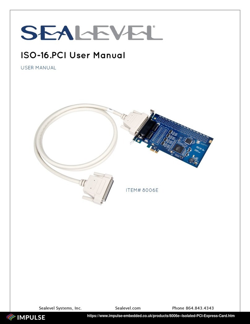 SeaLevel ISO-16.PCI User manual
