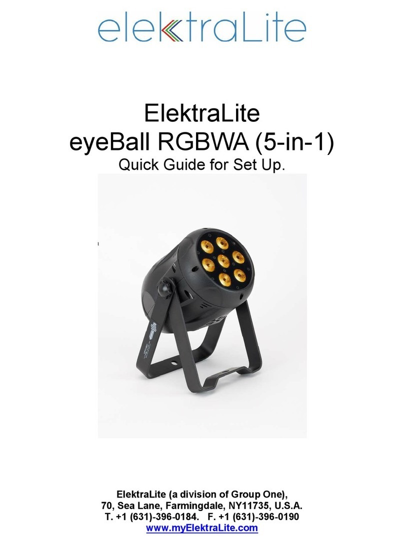elektraLite eyeBall RGBWA User manual