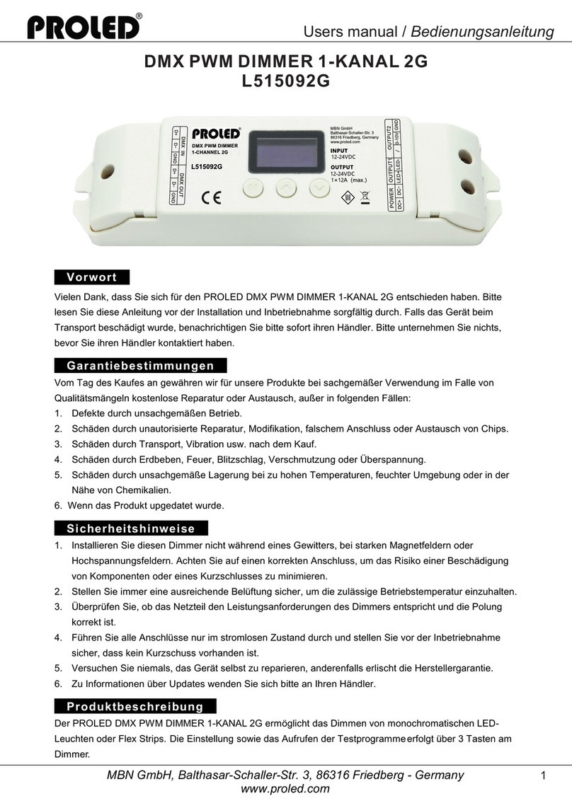 PROLED L515092G User manual