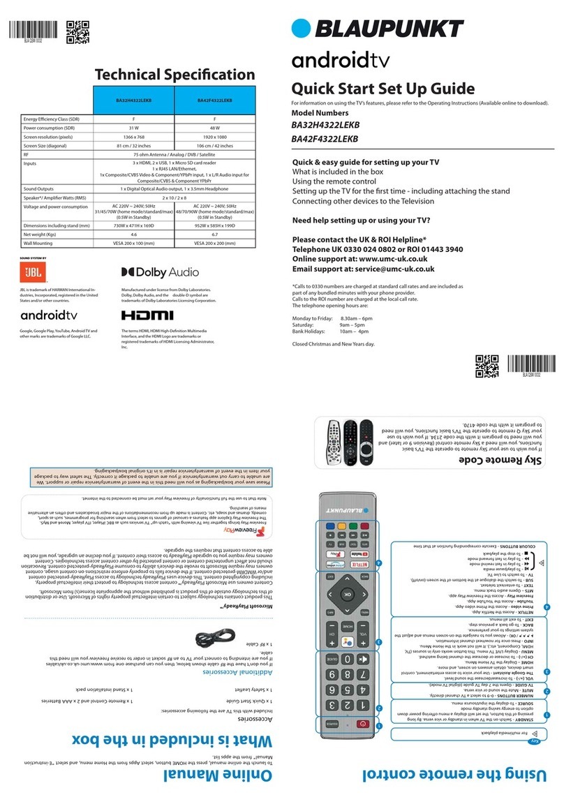 Blaupunkt BA32H4322LEKB Technical manual