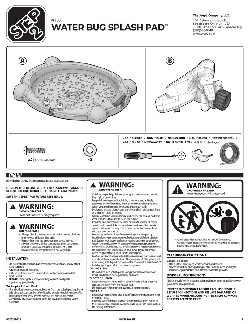 Step 2 WATER BUG SPLASH PAD 4137 quick start guide Step 2 WATER BUG SPLASH PAD 4137 quick start guide
