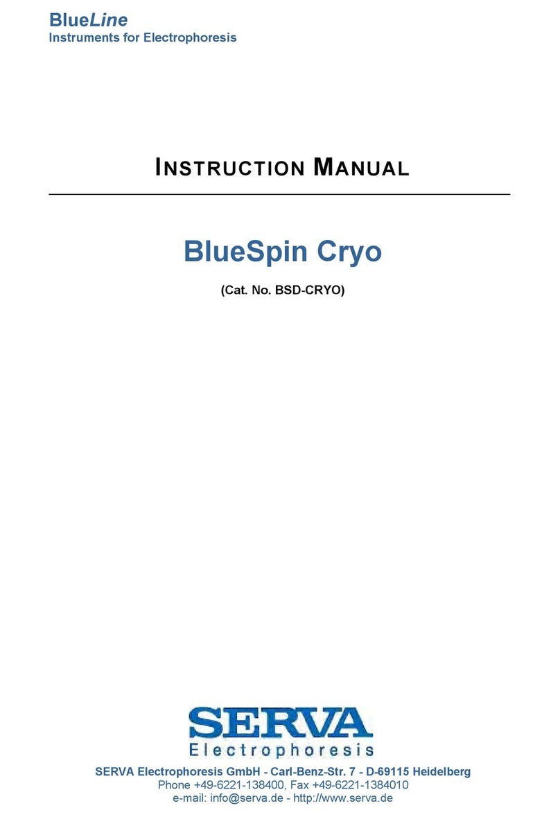 serva BlueLine BlueSpin Cryo User manual