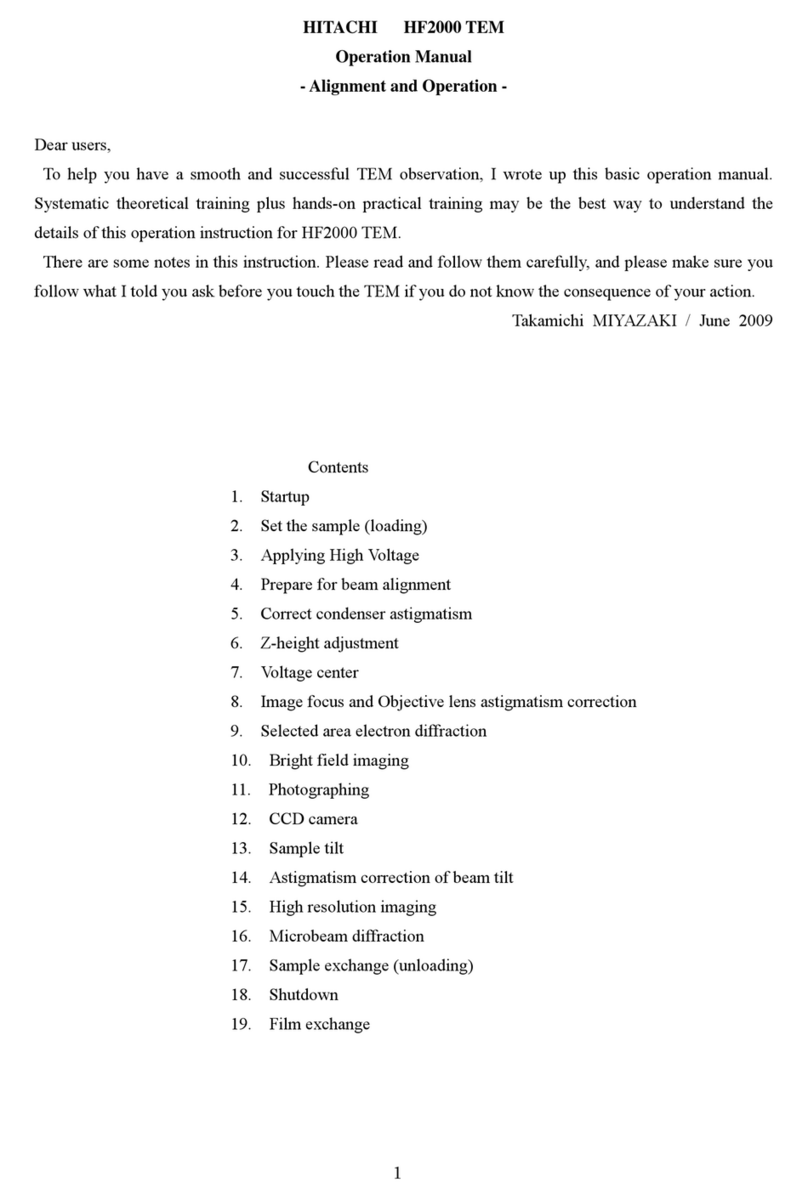 Hitachi HF2000 TEM User manual