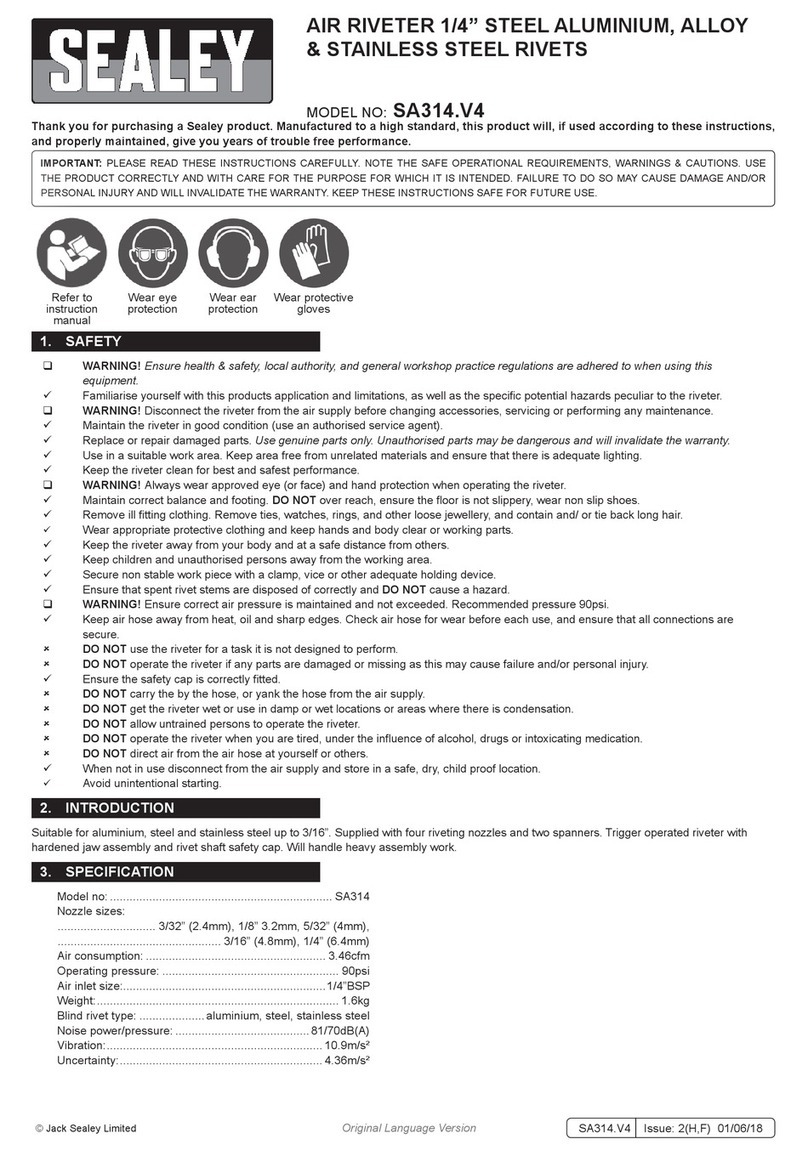 Sealey SA314 quick start guide