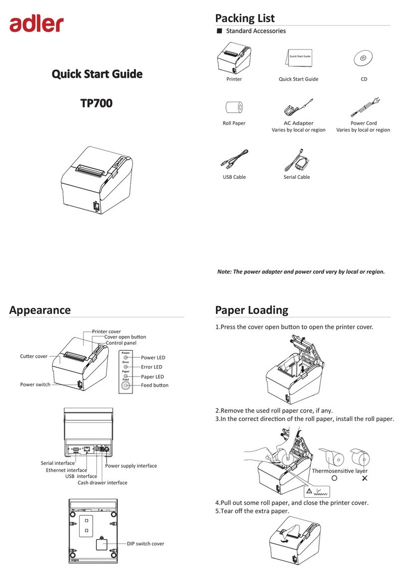 Adler TP700 User manual