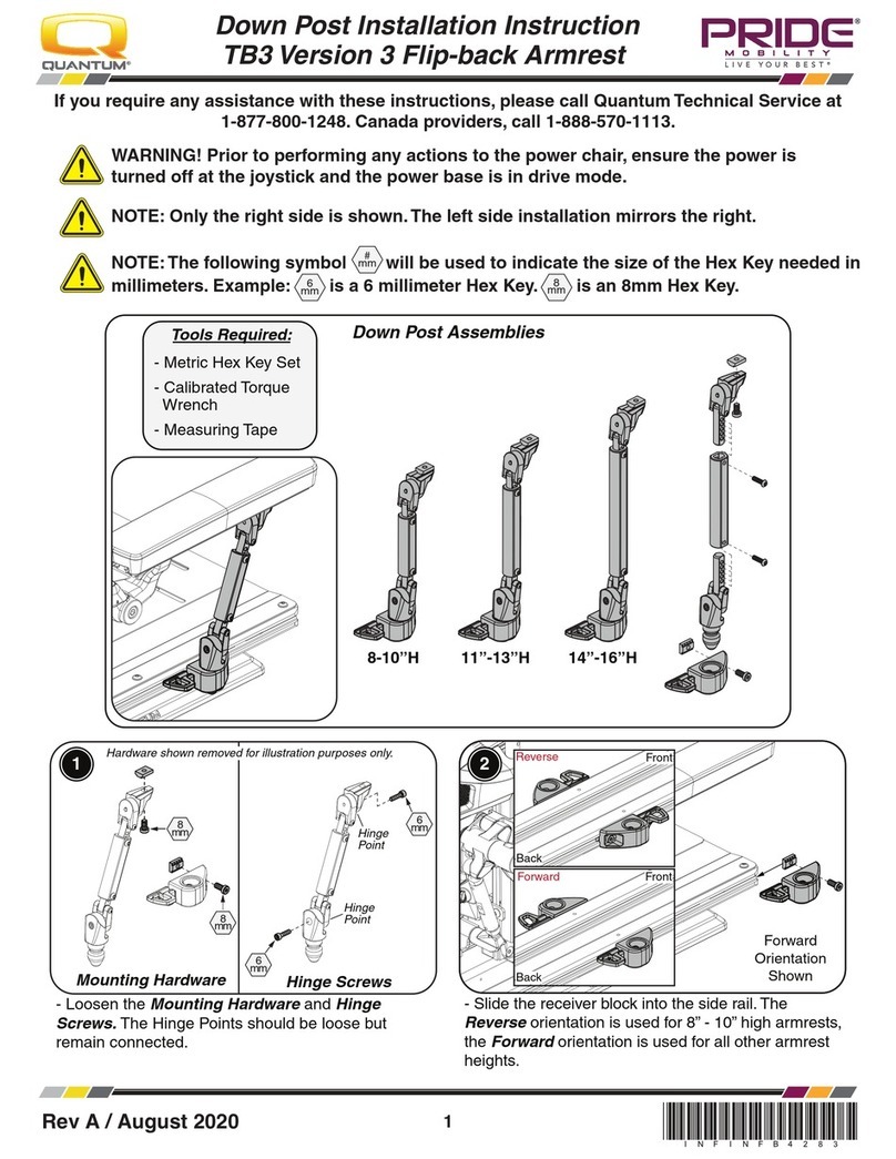 Pride Mobility Quantum TB3 Installation instruction Pride Mobility Quantum TB3 Installation instruction