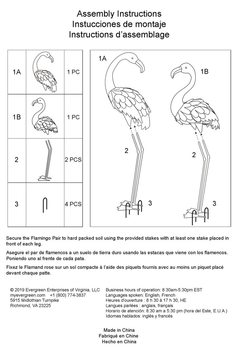 Evergreen Flamingo Pair Assembly instructions Evergreen Flamingo Pair Assembly instructions