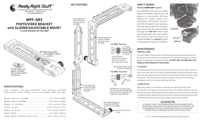 Really Right Stuff WPF-QR2 User manual