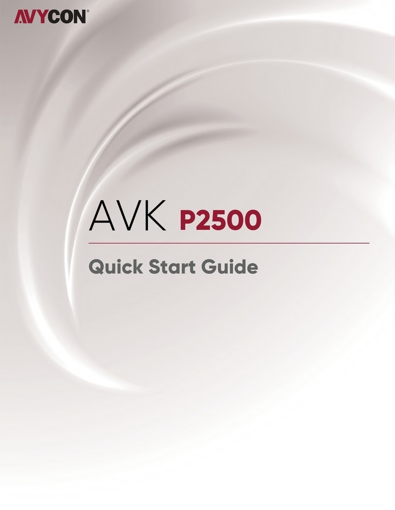 AVYCON AVK P2500 quick start guide