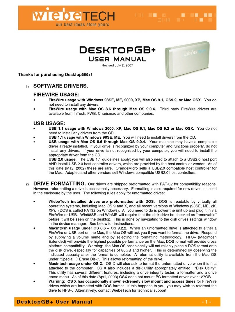 WiebeTech DesktopGB+ user manual
