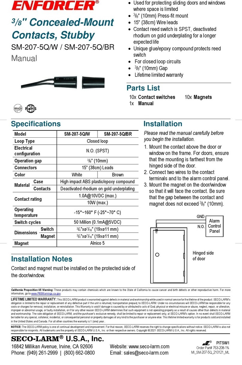 SECO-LARM ENFORCER SM-207-5Q/W manual