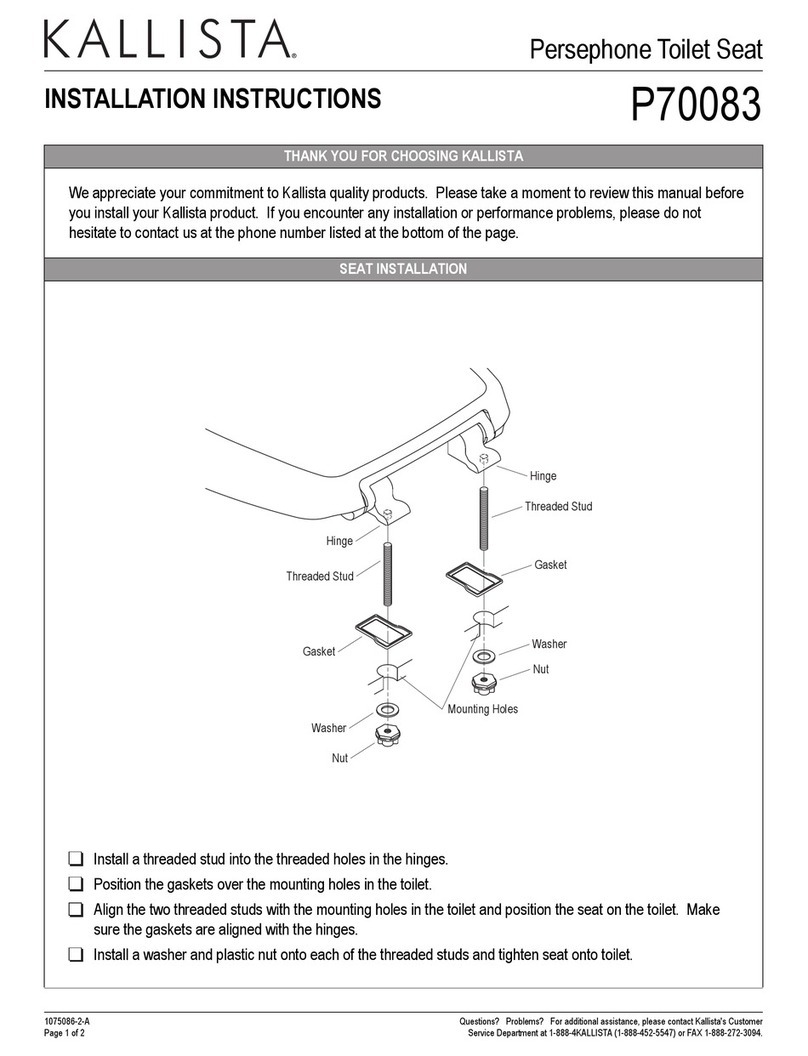 Kallista P70083 User manual