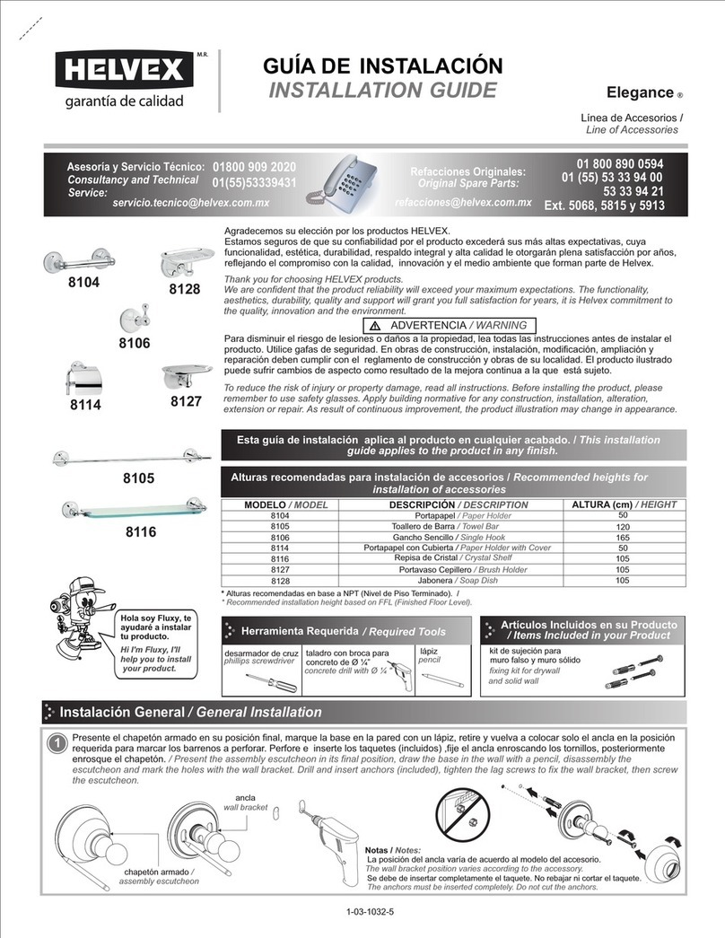 Helvex Elegance 8104 User manual