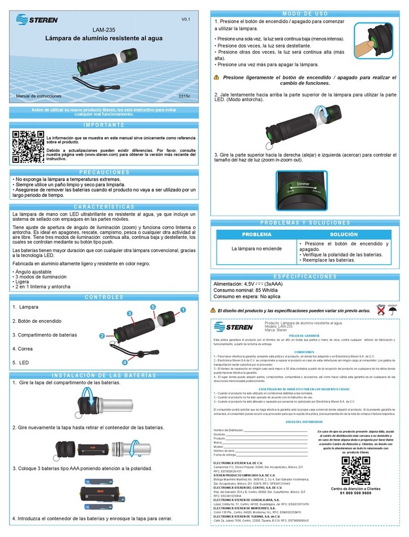 Steren LAM-235 instruction manual